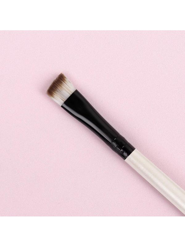 Кисть для макияжа, скошенная, 16 см, цвет белый