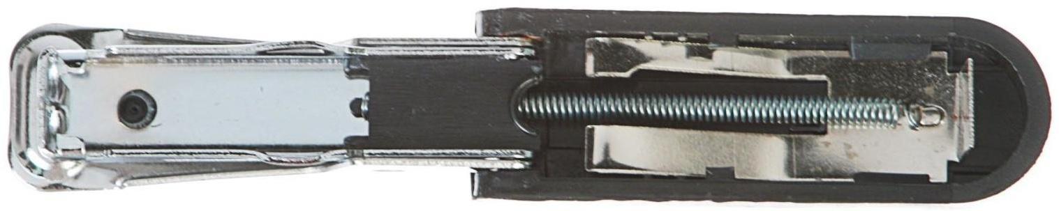 Степлер № 10, до 10 листов, Attomex МИНИ, встроенный антистеплер, чёрный