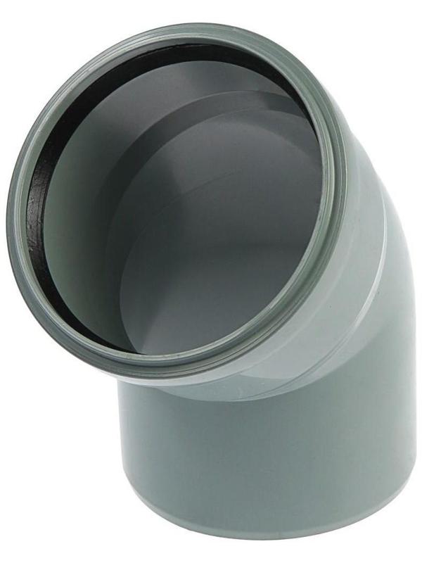 Отвод канализационный FLEXTRON, внутренний, 110 мм, 45°