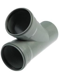 Тройник канализационный FLEXTRON, внутренний, d=110 х 110 мм, 45°