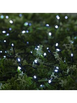 Гирлянда «Нить» 10 м, IP44, тёмная нить, 100 LED, свечение белое, 2 режима, солнечная батарея