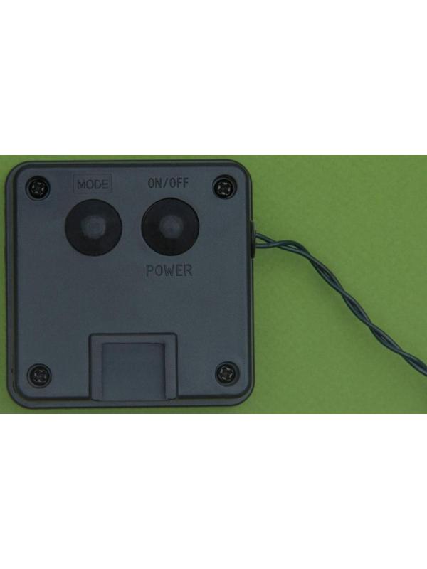 Гирлянда «Нить» 10 м, IP44, тёмная нить, 100 LED, свечение белое, 2 режима, солнечная батарея