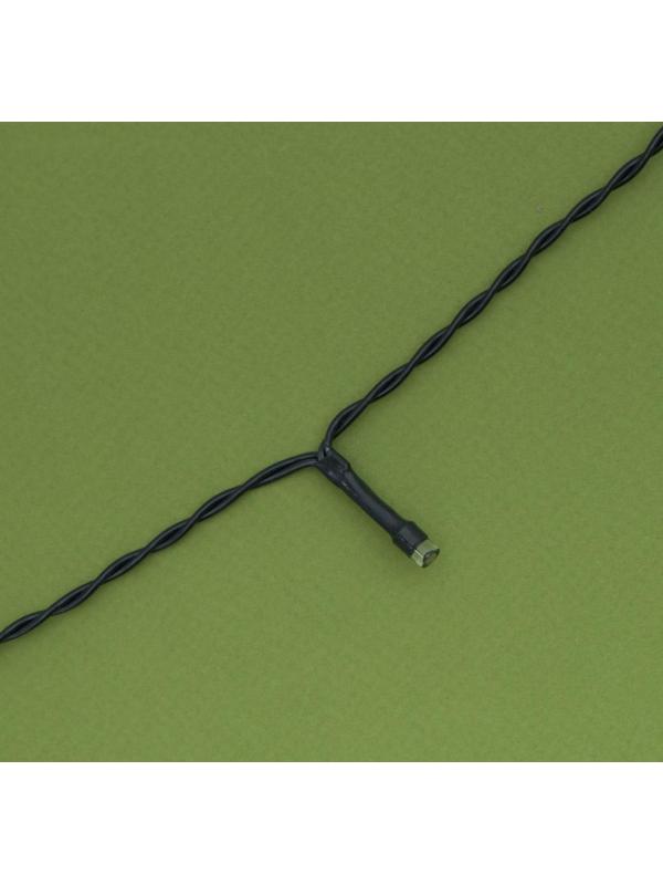 Гирлянда «Нить» 10 м, IP44, тёмная нить, 100 LED, свечение белое, 2 режима, солнечная батарея