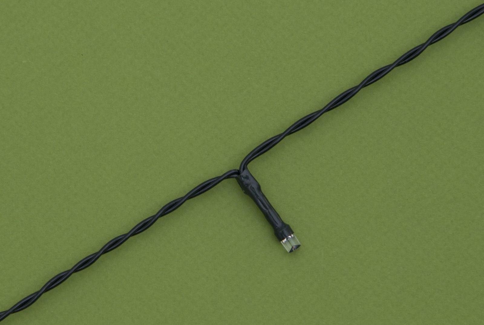 Гирлянда «Нить» 10 м, IP44, тёмная нить, 100 LED, свечение красное, 2 режима, солнечная батарея