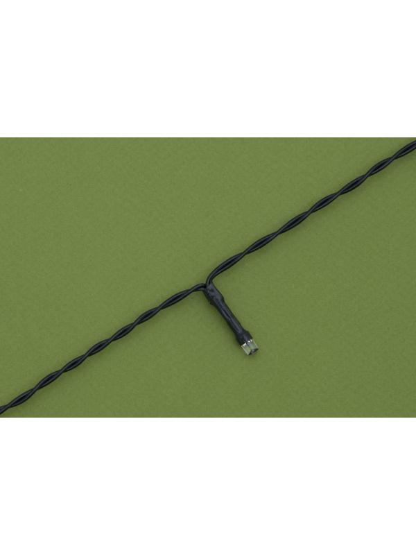 Гирлянда «Нить» 10 м, IP44, тёмная нить, 100 LED, свечение красное, 2 режима, солнечная батарея