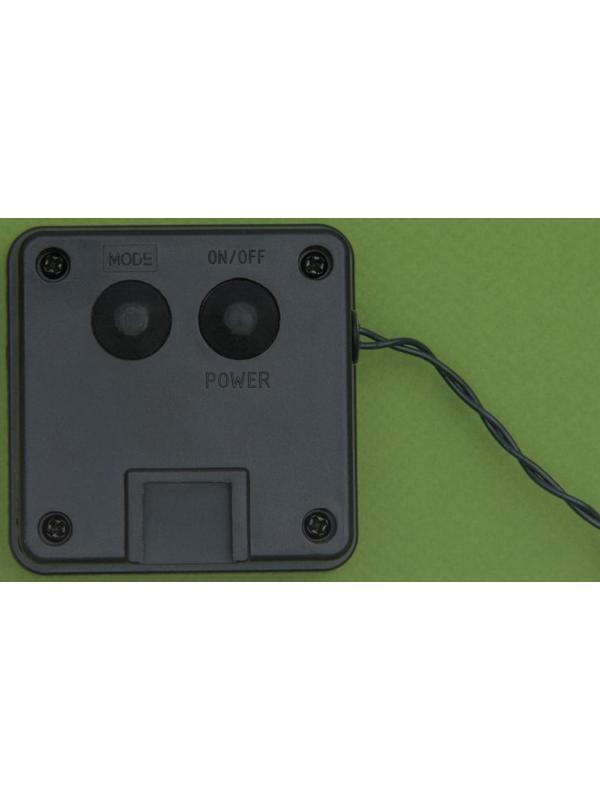 Гирлянда «Нить» 10 м, IP44, тёмная нить, 100 LED, свечение красное, 2 режима, солнечная батарея