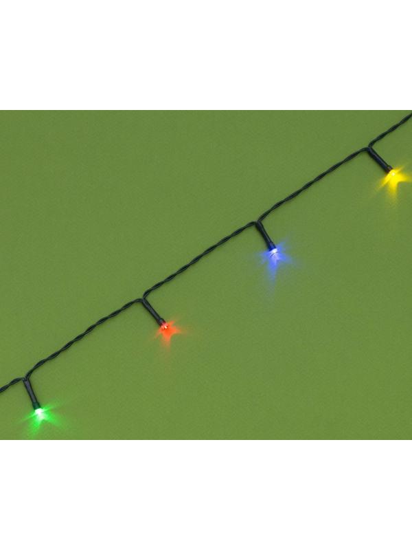 Гирлянда «Нить» 20 м, тёмная нить, 200 LED, свечение мульти, 2 режима, солнечная батарея