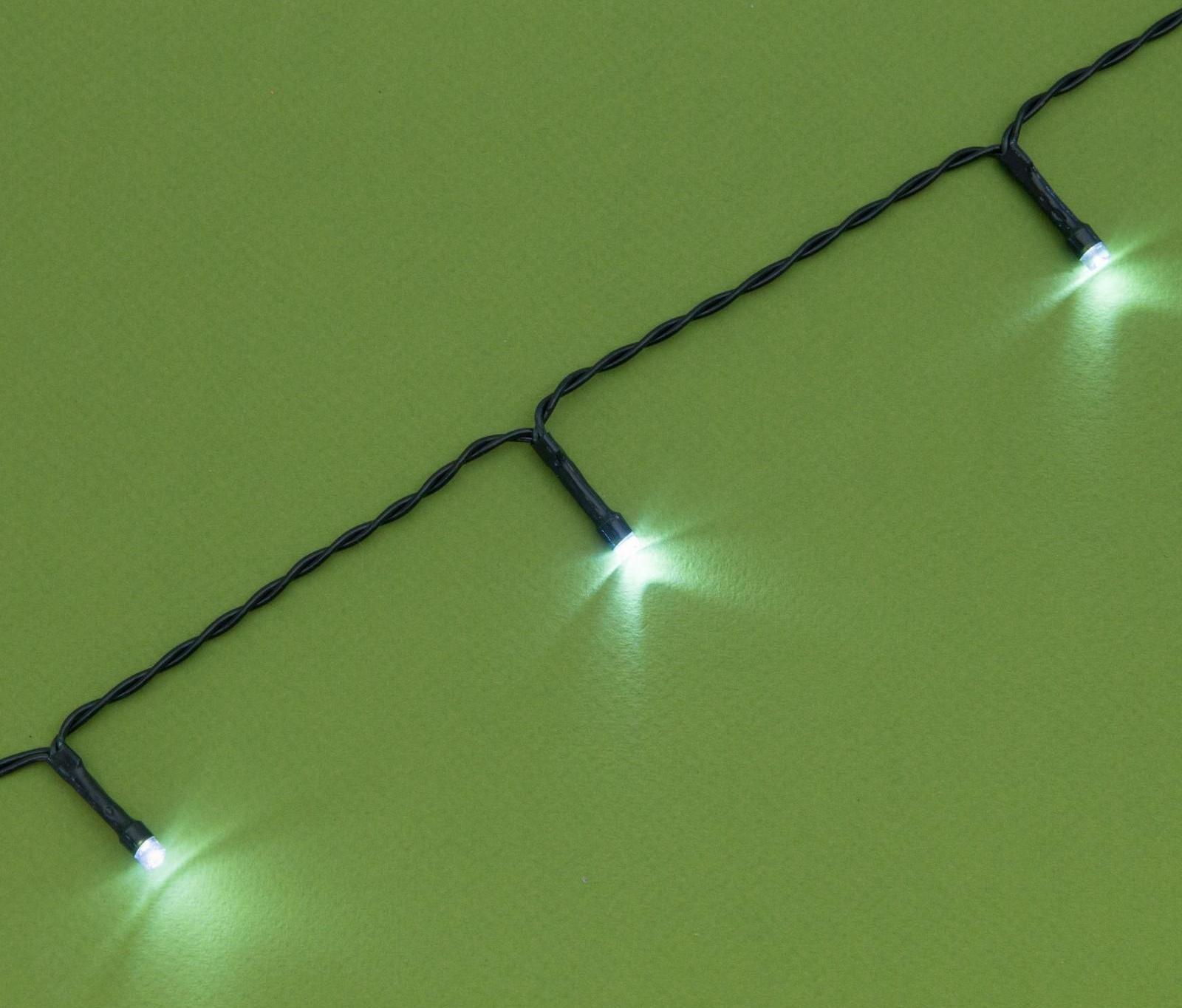 Гирлянда «Нить» 20 м, IP44, тёмная нить, 200 LED, свечение белое, 2 режима, солнечная батарея