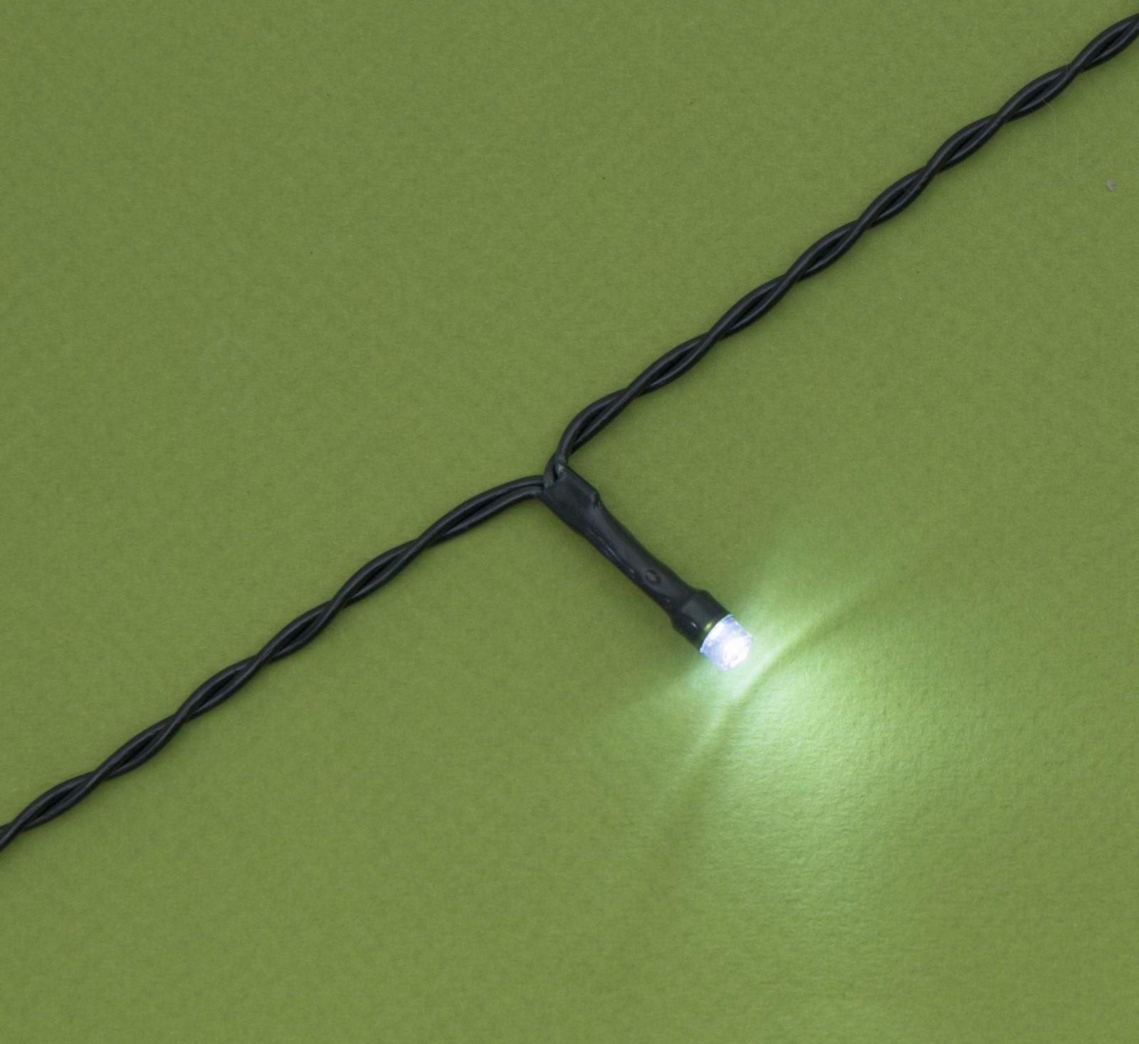 Гирлянда «Нить» 20 м, IP44, тёмная нить, 200 LED, свечение белое, 2 режима, солнечная батарея