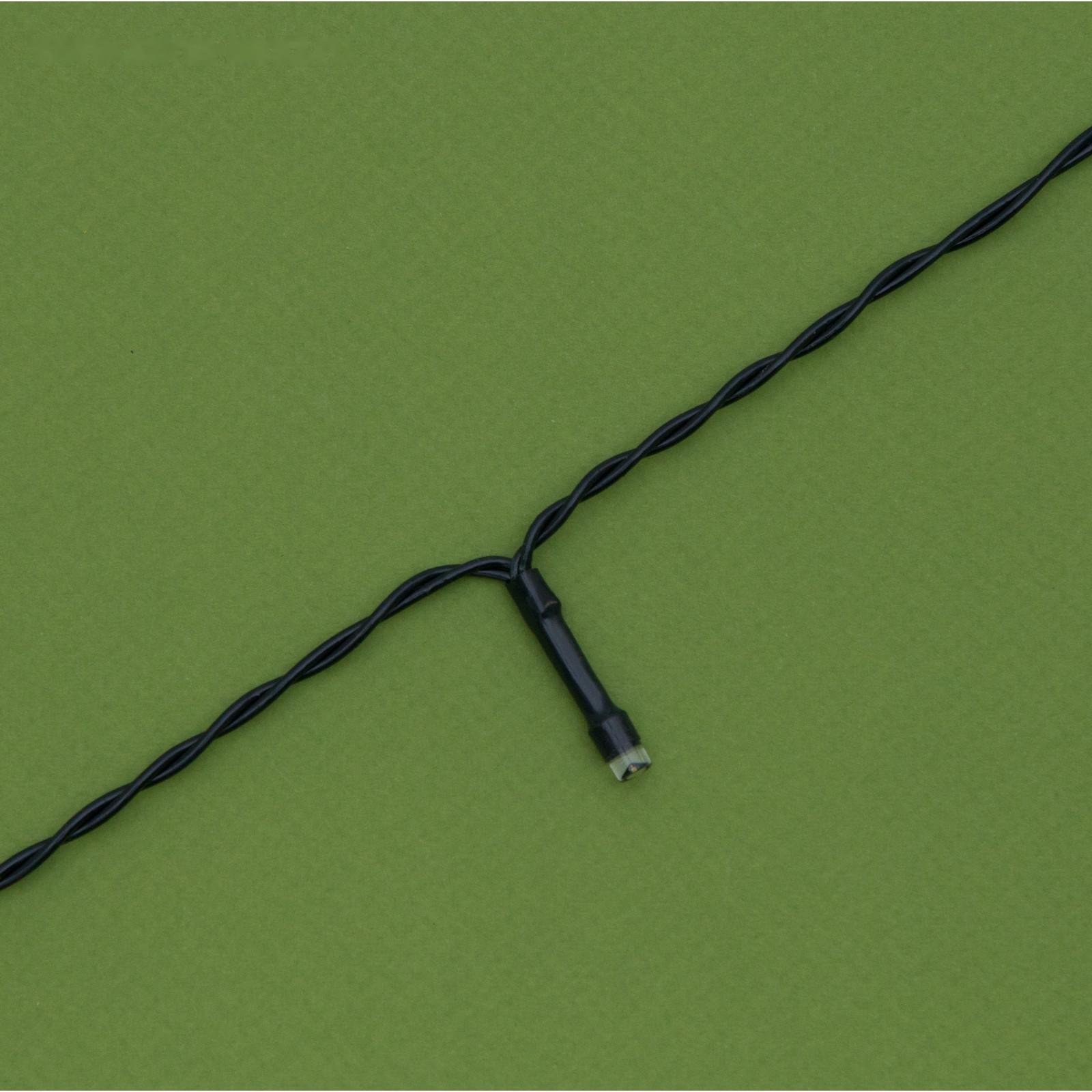 Гирлянда «Нить» 20 м, тёмная нить, 200 LED, свечение тёплое белое, 2 режима, солнечная батарея