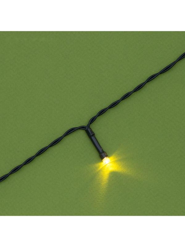 Гирлянда «Нить» 20 м, тёмная нить, 200 LED, свечение тёплое белое, 2 режима, солнечная батарея