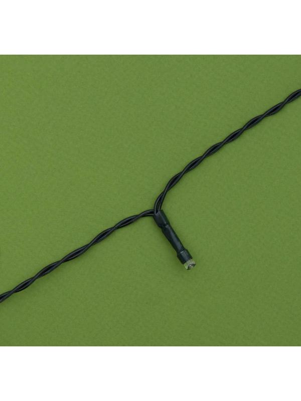 Гирлянда «Нить» 20 м, IP44, тёмная нить, 200 LED, свечение жёлтое, 2 режима, солнечная батарея