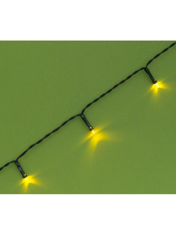 Гирлянда «Нить» 20 м, IP44, тёмная нить, 200 LED, свечение жёлтое, 2 режима, солнечная батарея