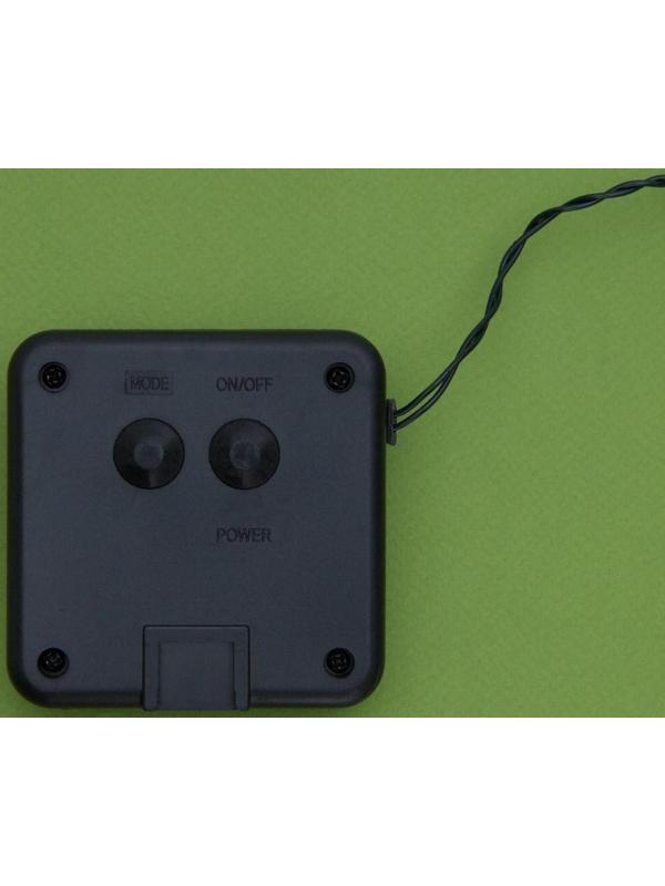 Гирлянда «Нить» 20 м, IP44, тёмная нить, 200 LED, свечение жёлтое, 2 режима, солнечная батарея