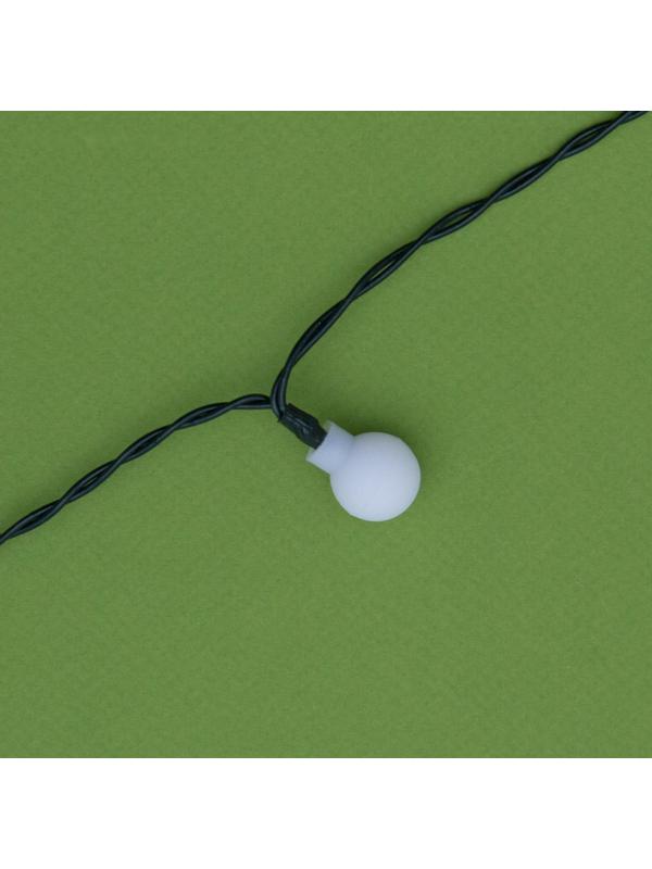 Гирлянда «Нить» 4.5 м с насадками «Шарики», IP44, тёмная нить, 30 LED, свечение белое, 2 режима, солнечная батарея