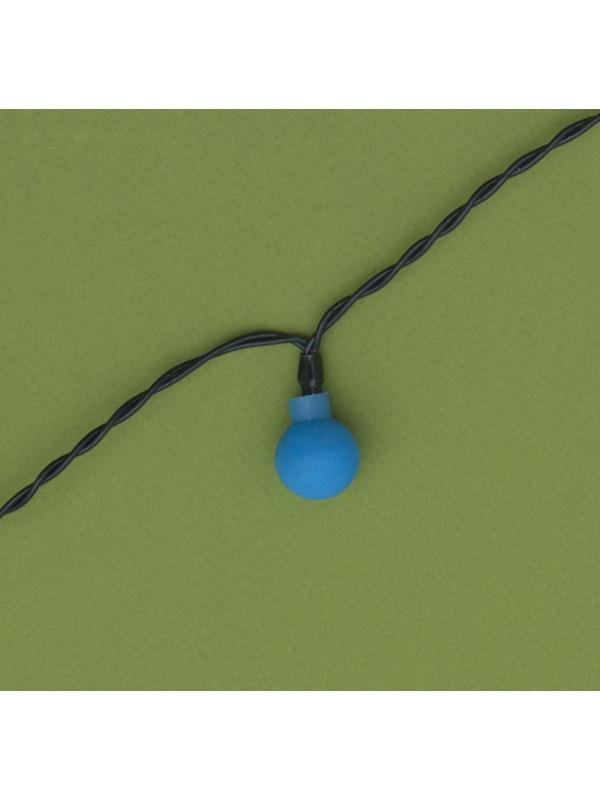 Гирлянда «Нить» 4.5 м с насадками «Шарики», IP44, тёмная нить, 30 LED, свечение синее, 2 режима, солнечная батарея