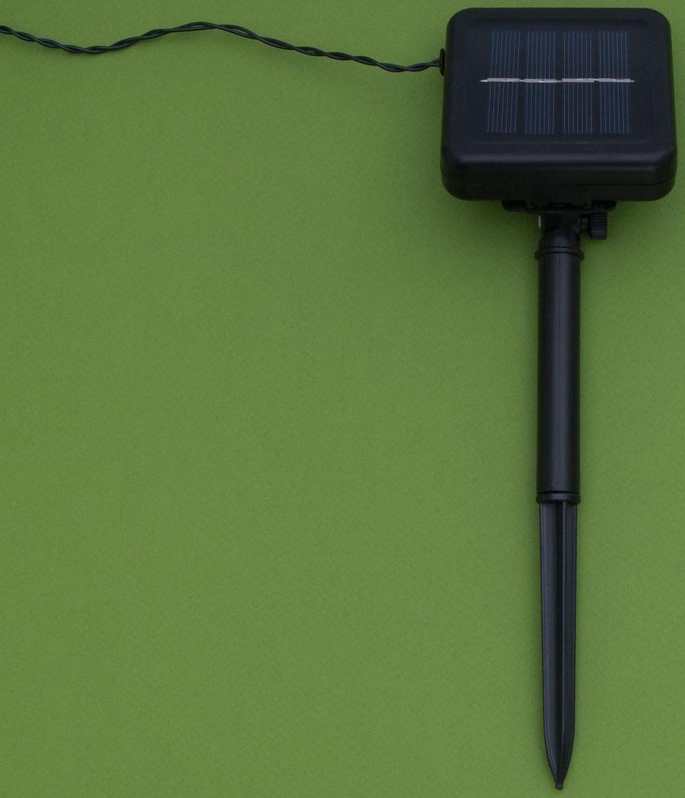 Гирлянда «Нить» 4.5 м с насадками «Шарики», IP44, тёмная нить, 30 LED, свечение жёлтое, 2 режима, солнечная батарея