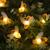 Гирлянда «Нить» 4.5 м с насадками «Пчёлки», IP44, тёмная нить, 30 LED, свечение тёплое белое, 2 режима, солнечная батарея