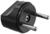 Переходник, 10 А, евро, круглый, 250 В, черный, 1 шт.