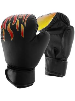 Перчатки боксерские подростковые, цвет черный