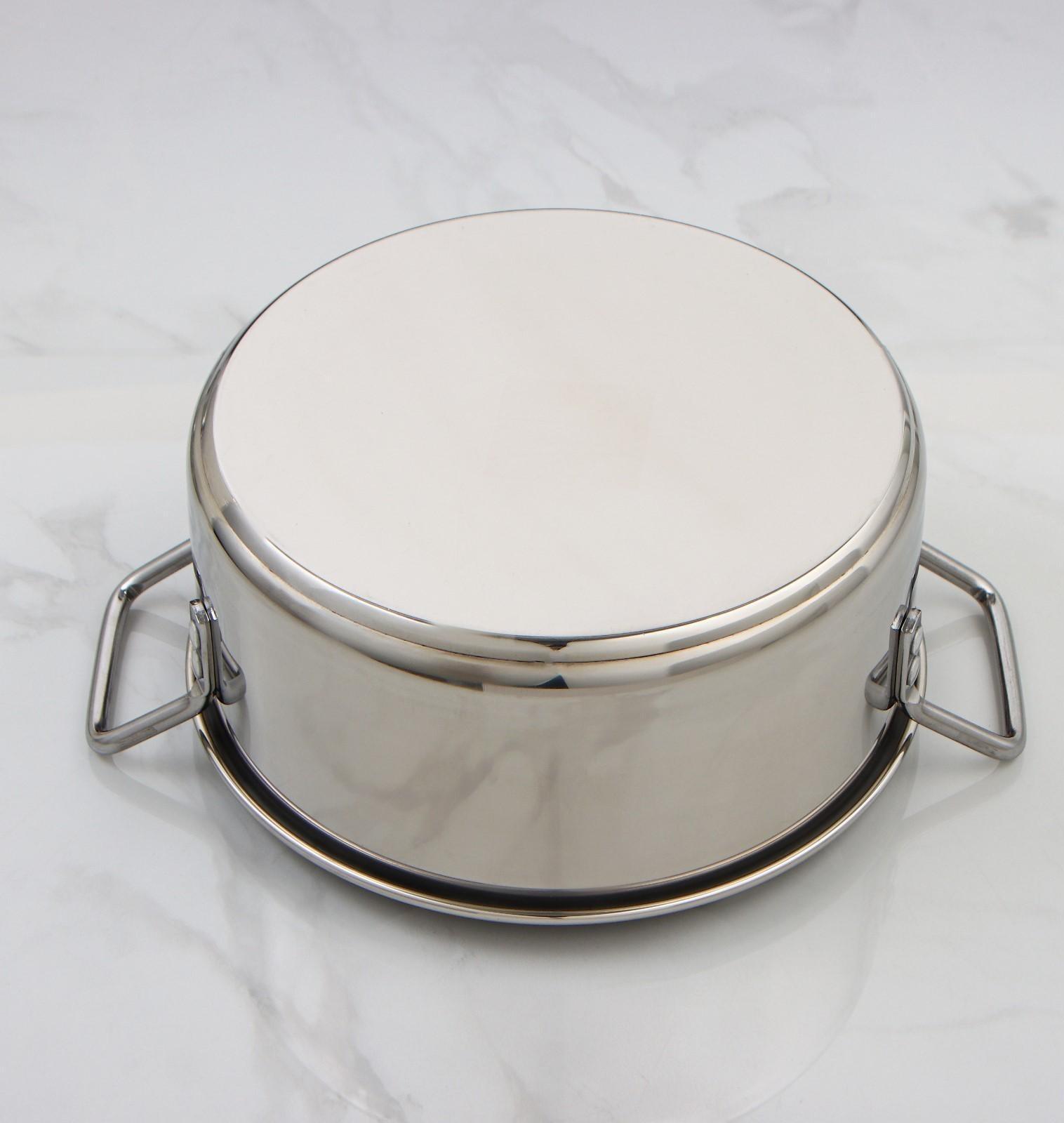 Кастрюля «Общепит», 8 л, d=30 см, h=12 см, металлическая крышка, с теплораспределительным слоем