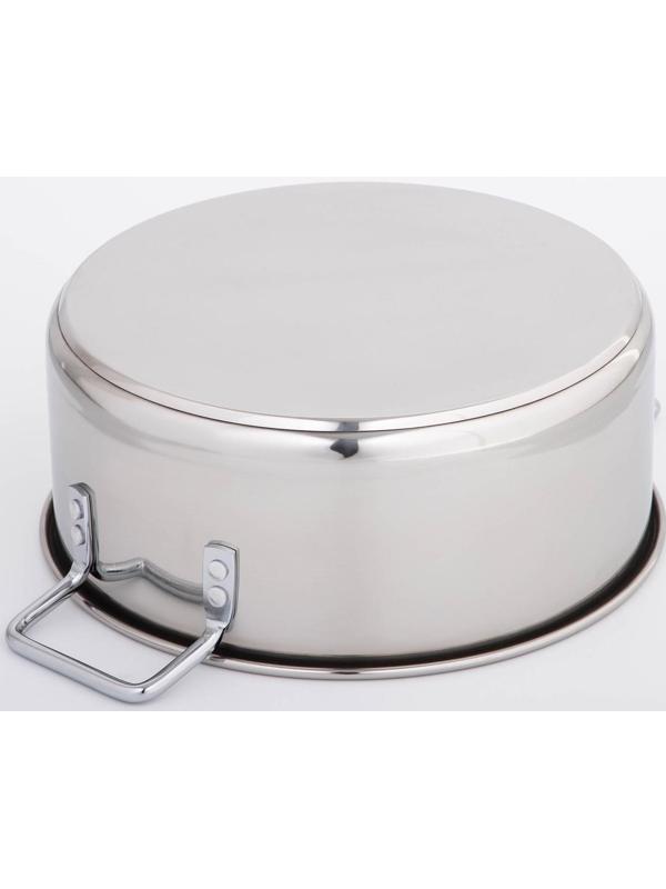 Кастрюля «Общепит», 12 л, d=35 см, h=14 см, металлическая крышка, с теплораспределительным слоем