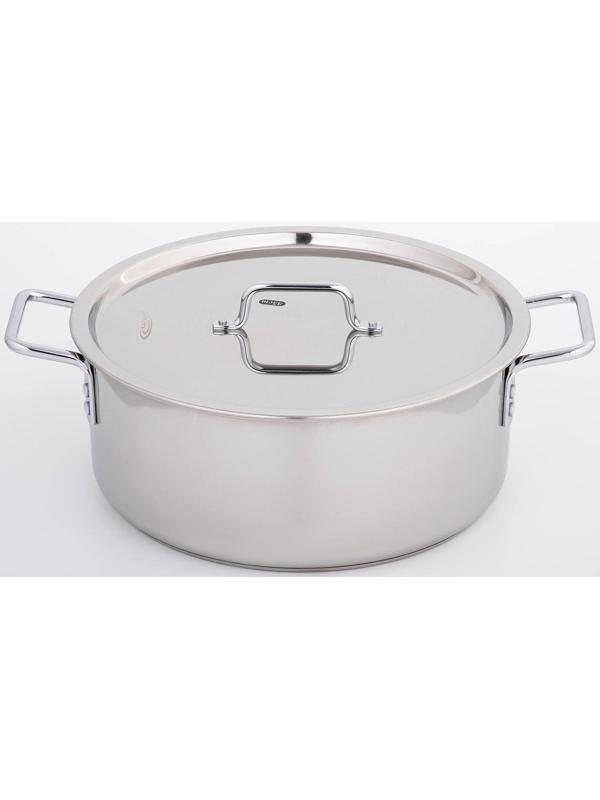 Кастрюля «Общепит», 12 л, d=35 см, h=14 см, металлическая крышка, с теплораспределительным слоем