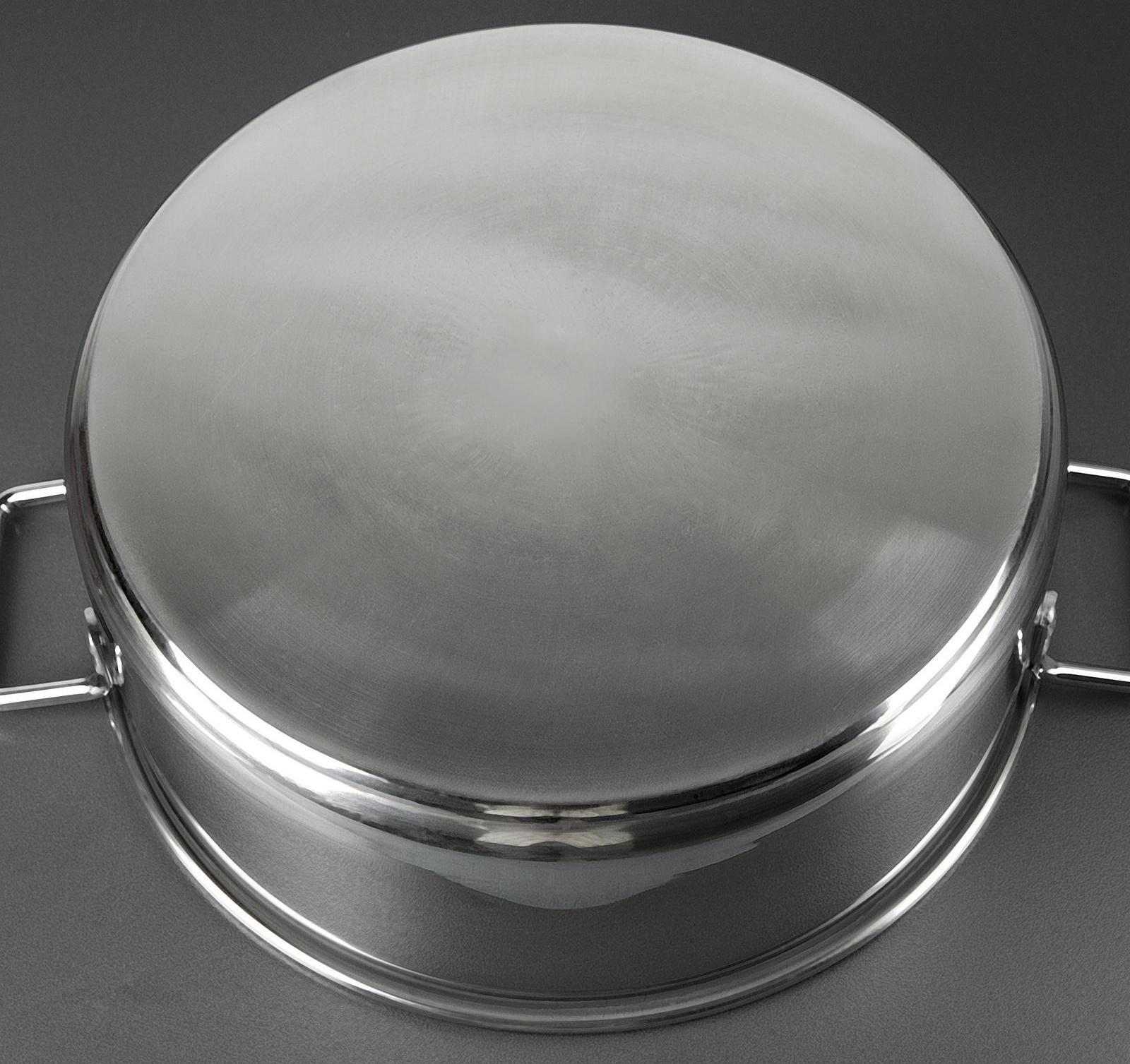 Кастрюля «Общепит», 16 л, d=40 см, h=15 см, металлическая крышка, с теплораспределительным слоем