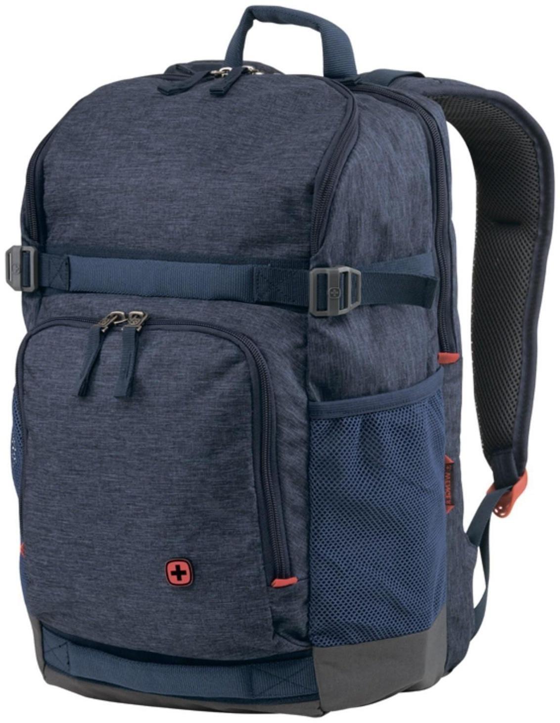 Рюкзак молодёжный Wenger, 45 x 25 x 30 см, 24л, полиэстер, синий