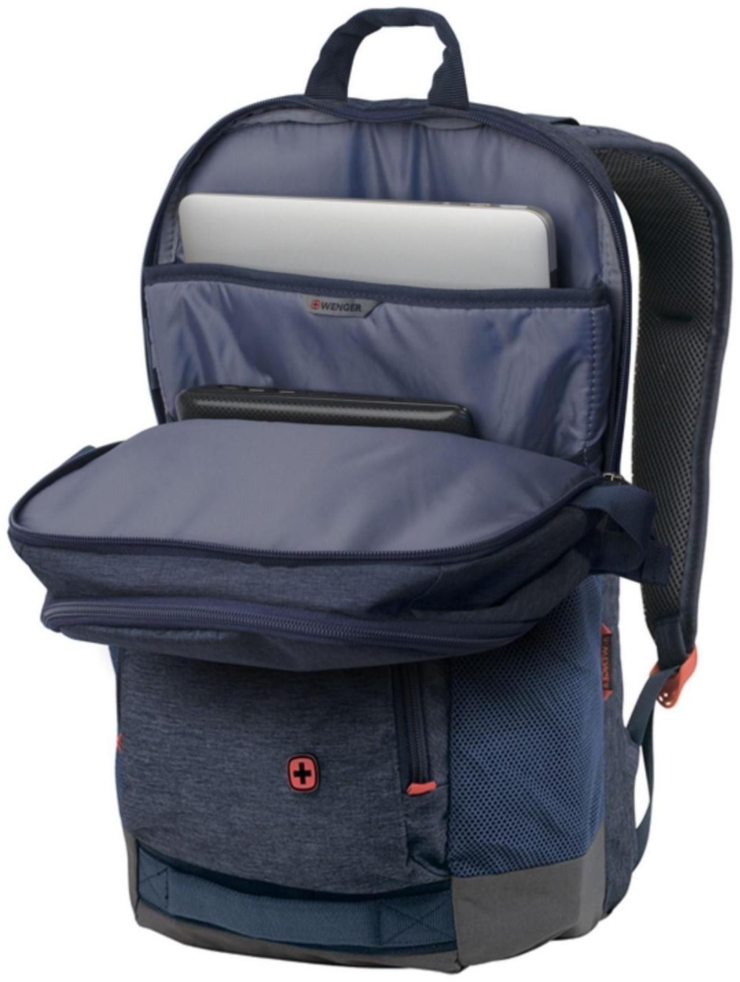 Рюкзак молодёжный Wenger, 45 x 25 x 30 см, 24л, полиэстер, синий