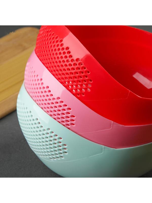 Дуршлаг кухонный, с ручкой, цвет МИКС