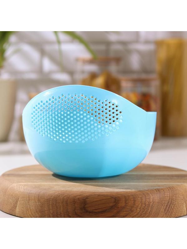 Дуршлаг кухонный, с ручкой, цвет МИКС