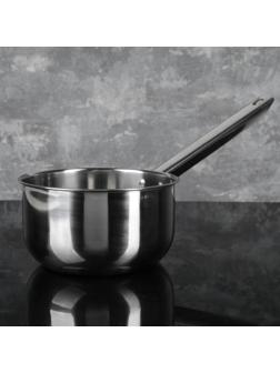 Ковш из нержавеющей стали с длинной ручкой, 2,1 л, d=18 см, металлическая ручка, цвет хромированный