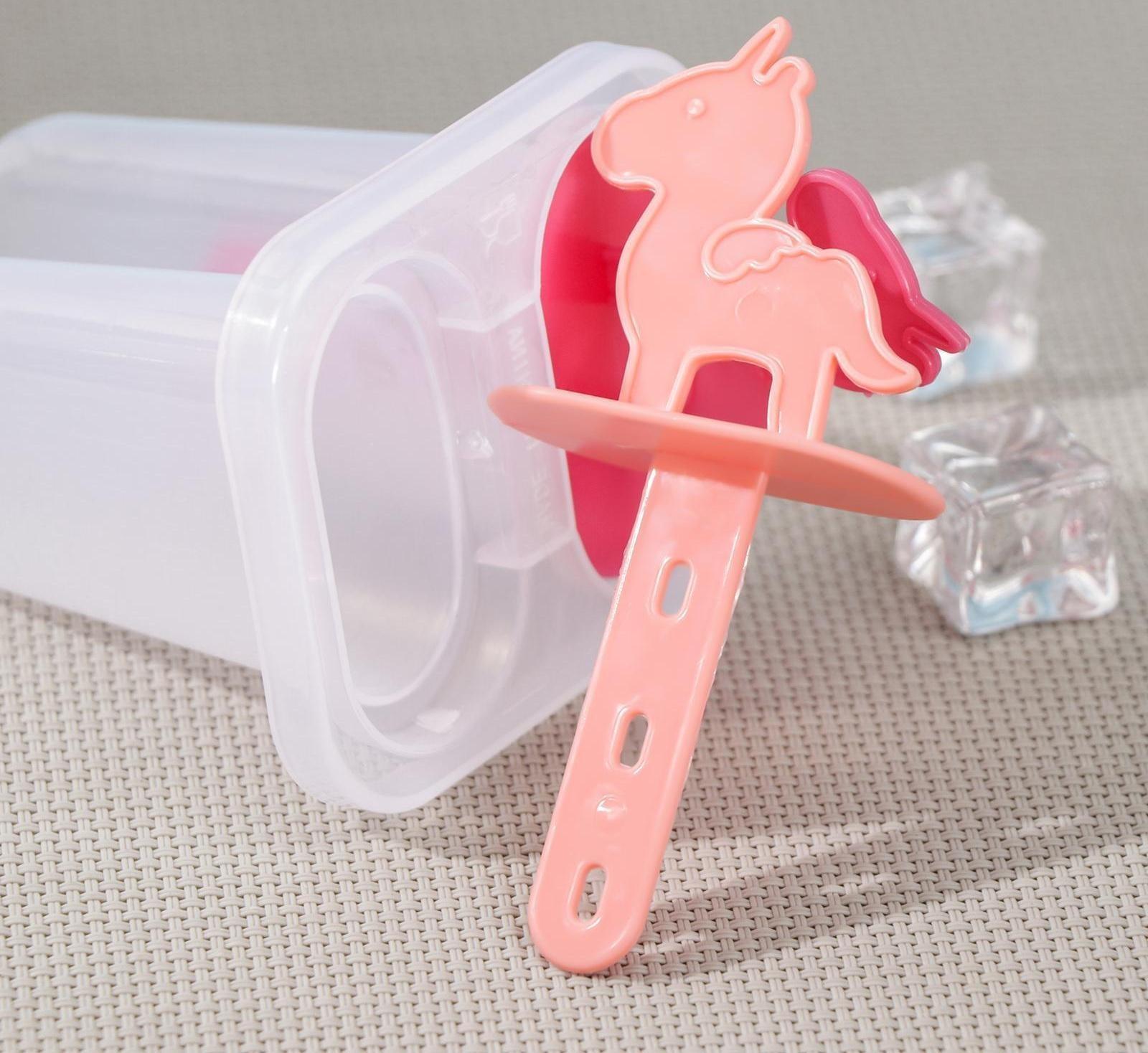 Форма для мороженого «Единороги», 7,5×6×15 см, 2 ячейки, цвет МИКС