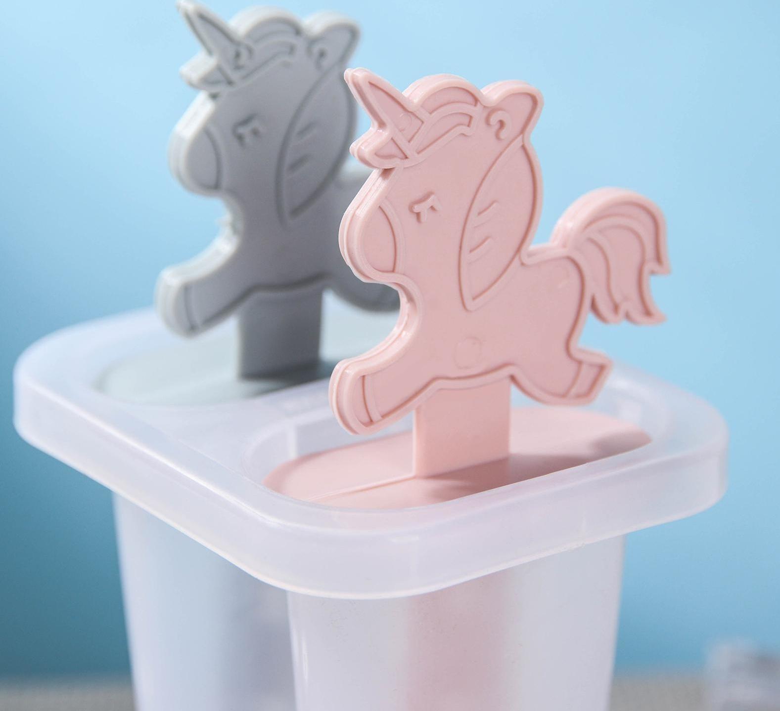 Форма для мороженого «Единороги», 7,5×6×15 см, 2 ячейки, цвет МИКС