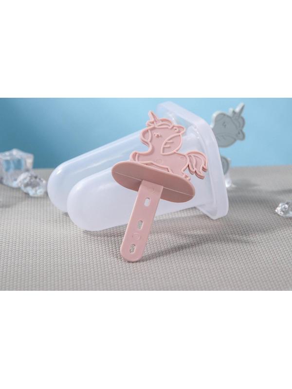 Форма для мороженого «Единороги», 7,5×6×15 см, 2 ячейки, цвет МИКС