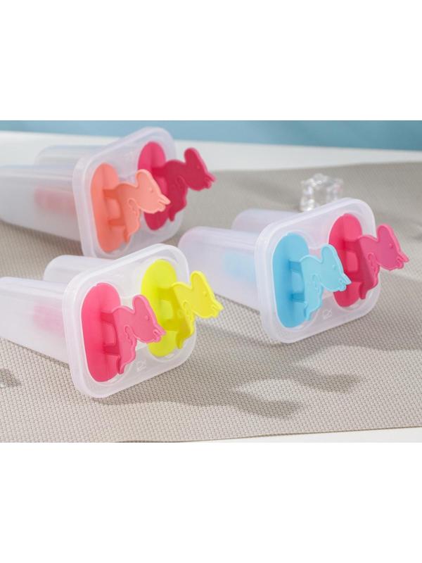 Форма для мороженого «Единороги», 7,5×6×15 см, 2 ячейки, цвет МИКС