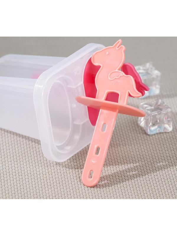 Форма для мороженого «Единороги», 7,5×6×15 см, 2 ячейки, цвет МИКС