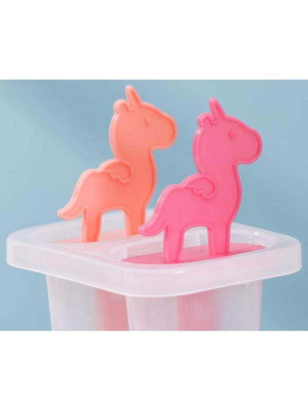 Форма для мороженого «Единороги», 7,5×6×15 см, 2 ячейки, цвет МИКС