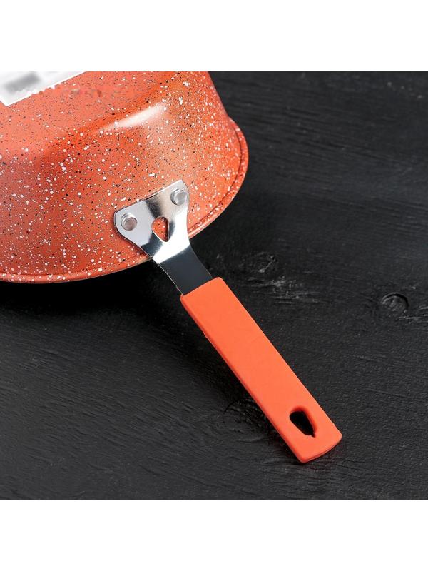 Ковш «Мрамор светлый», 1 л, силиконовая ручка, антипригарное покрытие, цвет МИКС