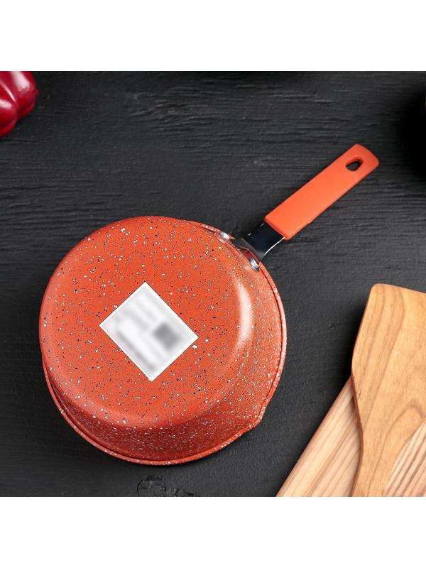 Ковш «Мрамор светлый», 1 л, силиконовая ручка, антипригарное покрытие, цвет МИКС