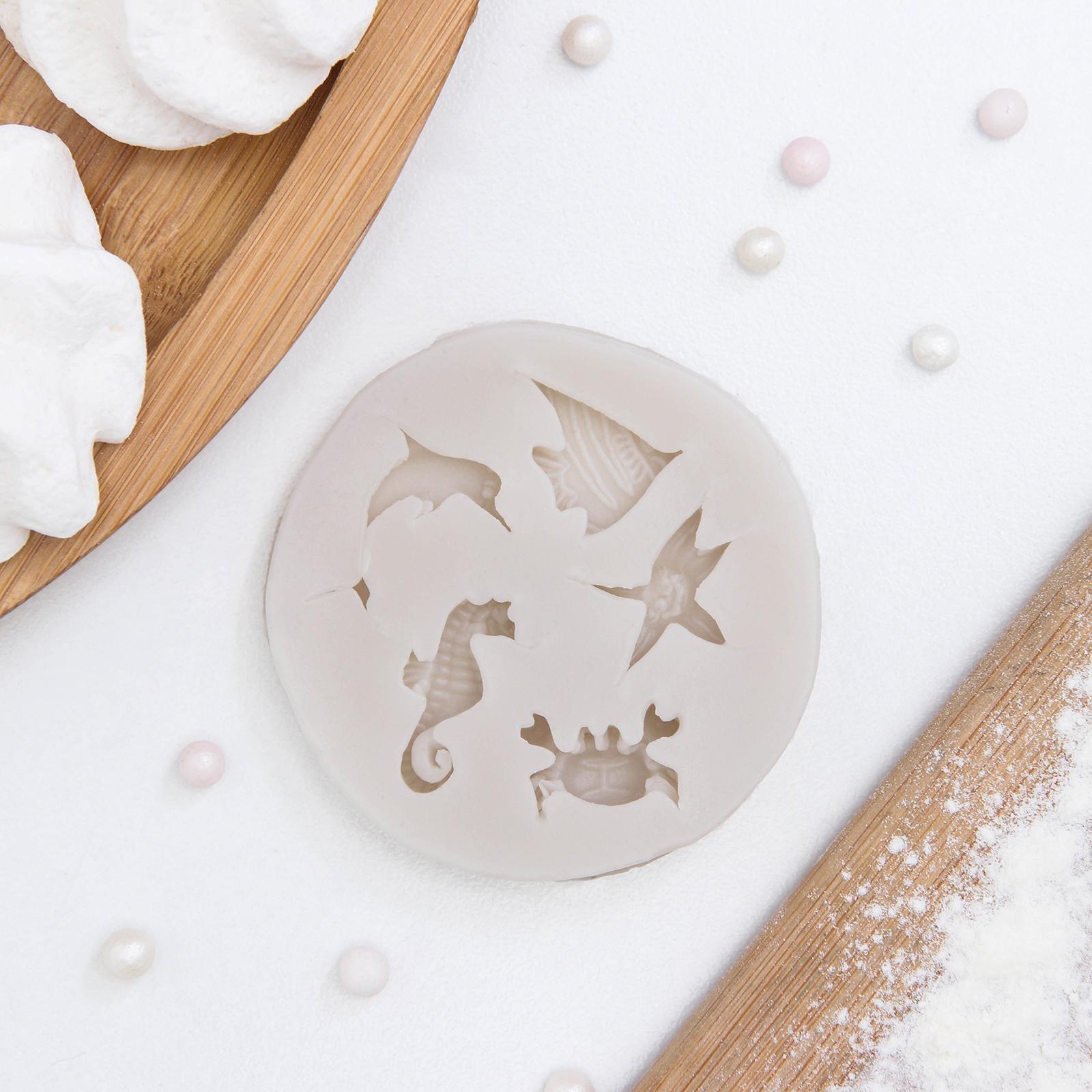 Молд «Морские обитатели», 5,8×5,8×0,8 см, цвет МИКС