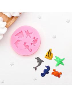 Молд «Морские обитатели», 5,8×5,8×0,8 см, цвет МИКС