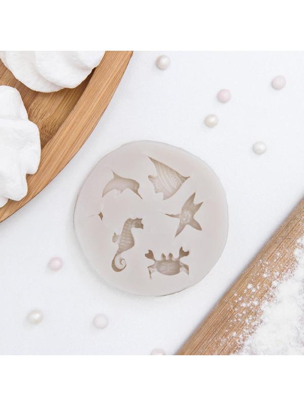 Молд «Морские обитатели», 5,8×5,8×0,8 см, цвет МИКС