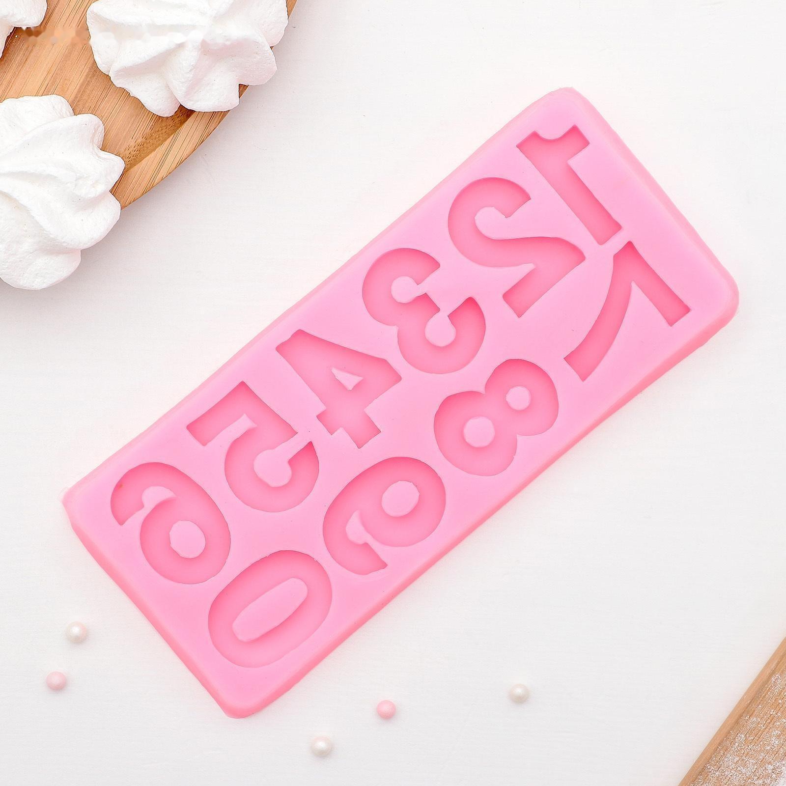 Молд «Цифры», 17,5×7,6 см, цвет МИКС