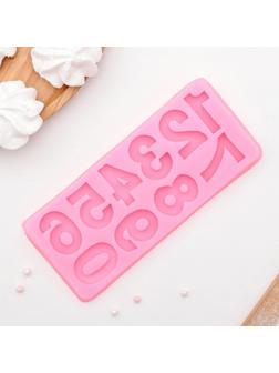 Молд «Цифры», 17,5×7,6 см, цвет МИКС