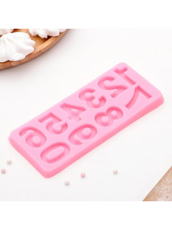 Молд «Цифры», 17,5×7,6 см, цвет МИКС