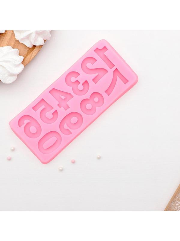 Молд «Цифры», 17,5×7,6 см, цвет МИКС