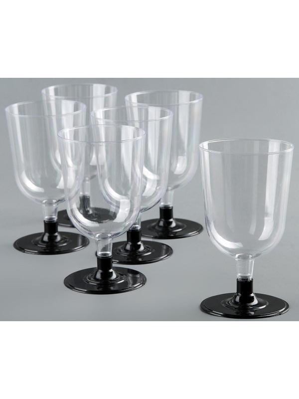 Бокал для вина «Кристалл», 200 мл, 6 шт/уп, цвет МИКС