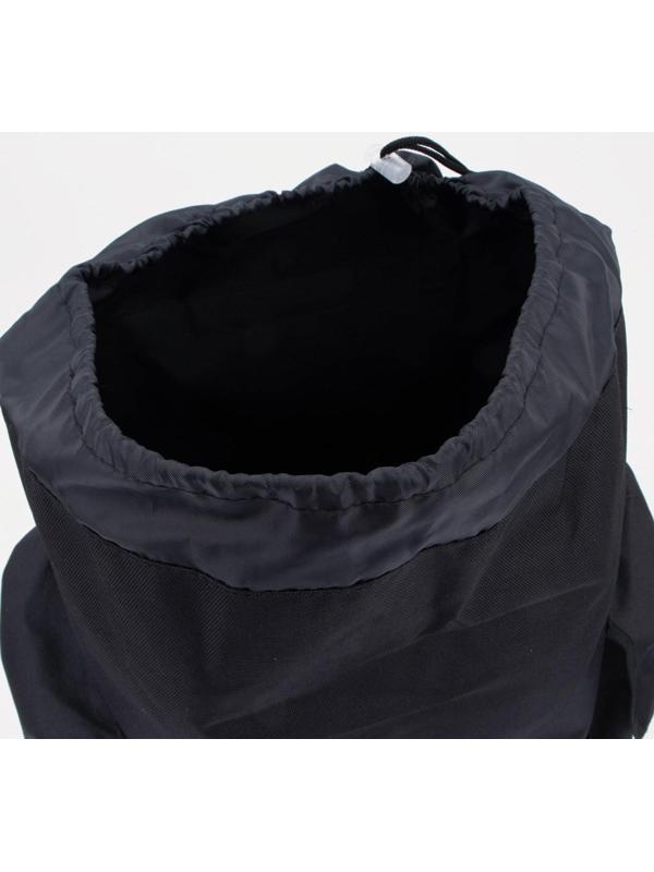 Рюкзак туристический на шнурке, 30 л, 3 наружных кармана, цвет чёрный